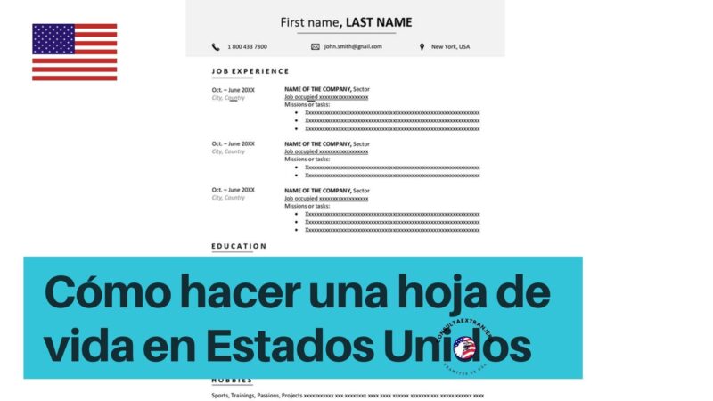 Cómo hacer una hoja de vida en Estados Unidos