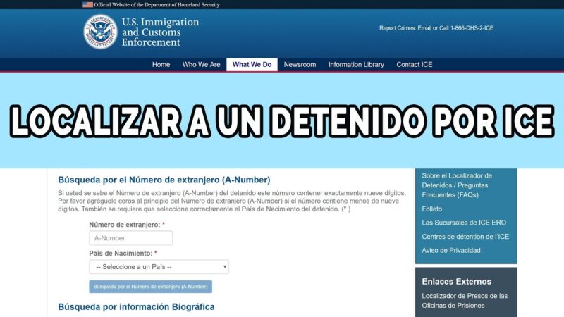 Como buscar una persona detenida por inmigración en Texas